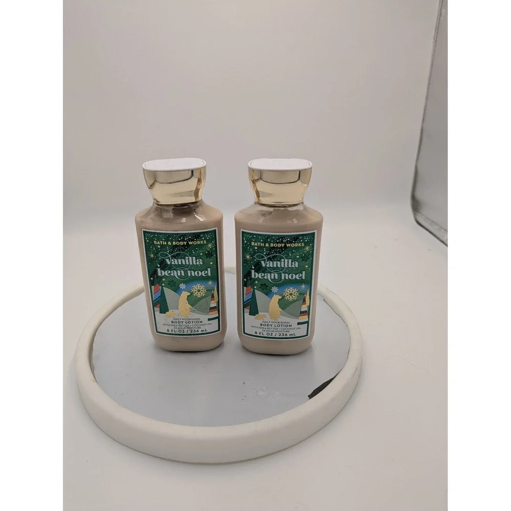 Bath & Body Works Vanilla Bean Noel Body Lotion 8oz Set of 2 Holiday Traditions